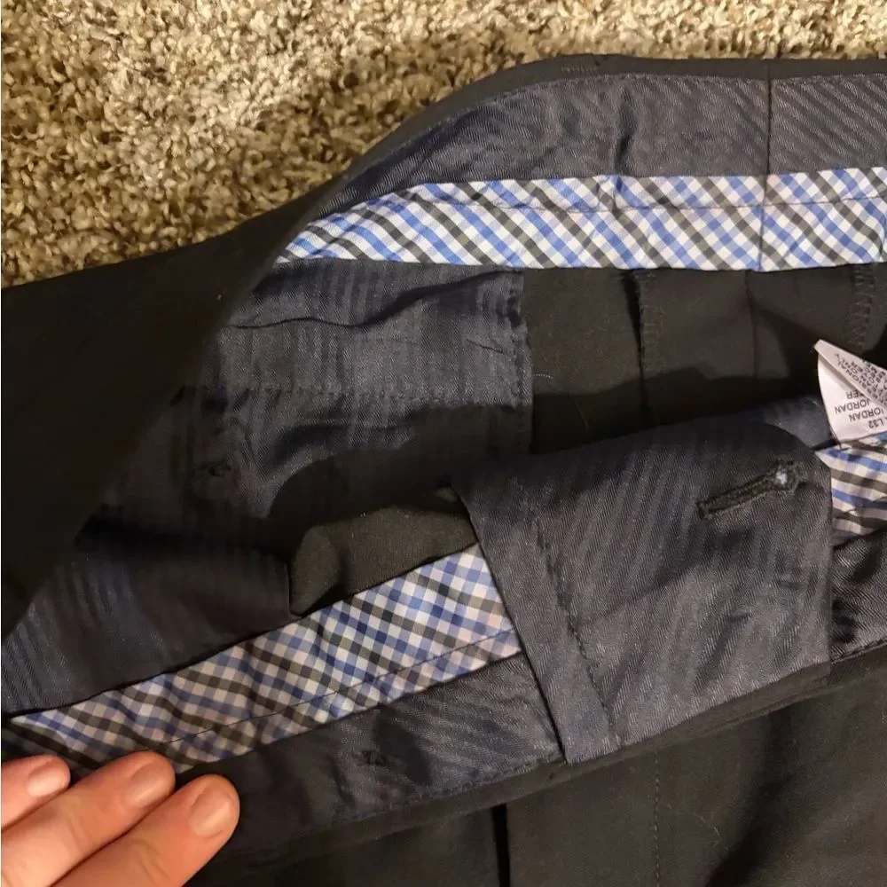 NAUTICA Men’s Dress Pants Size 36x32 | Black | Modern Fit | Bi-Stretch Fabric